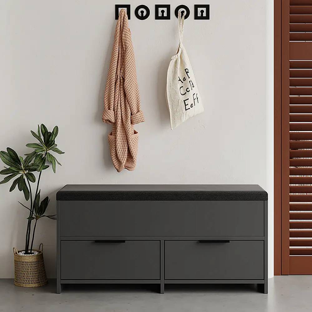 Παπουτσοθήκη Cove Megapap χρώμα ανθρακί 106x34x51,5εκ. Παπουτσοθήκη Cove Megapap χρώμα ανθρακί 106x34x51,5εκ.