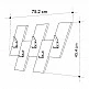 Κρεμάστρα τοίχου Livy Megapap χρώμα sapphire oak - γκρι ρετρό 75,2x1,8x45,3εκ.
