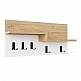 Κρεμάστρα τοίχου Harmon Megapap χρώμα sapphire oak - λευκό 65x15x31εκ. Κρεμάστρα τοίχου Harmon Megapap χρώμα sapphire oak - λευκό 65x15x31εκ.