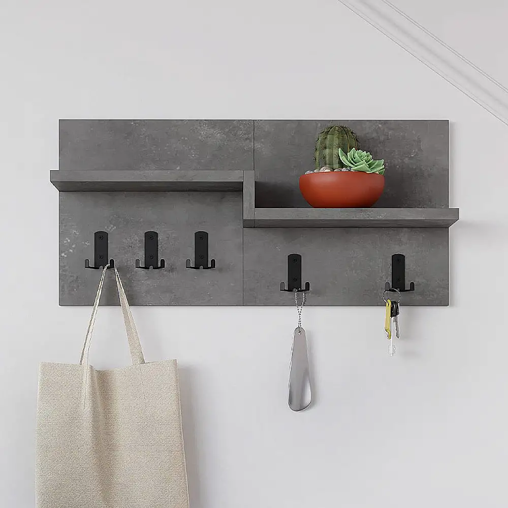 Κρεμάστρα τοίχου Harmon Megapap χρώμα γκρι ρετρό 65x15x31εκ. | GP037-0208,2