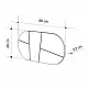 Καθρέπτης τοίχου Otis Megapap χρώμα μαύρο 80x2,2x40εκ. - GP037-0216,1