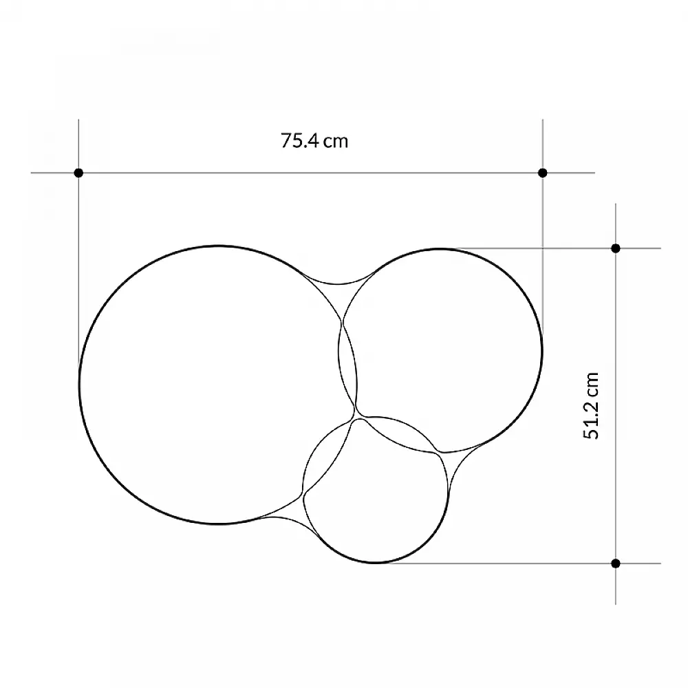 Καθρέπτης τοίχου Gora Megapap χρώμα μαύρο 75,4x2,2x51,2εκ. - GP037-0217,1