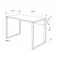 Γραφείο εργασίας Inna Megapap χρώμα sapphire oak - λευκό 110x60x75εκ. Γραφείο εργασίας Inna Megapap χρώμα sapphire oak - λευκό 110x60x75εκ.
