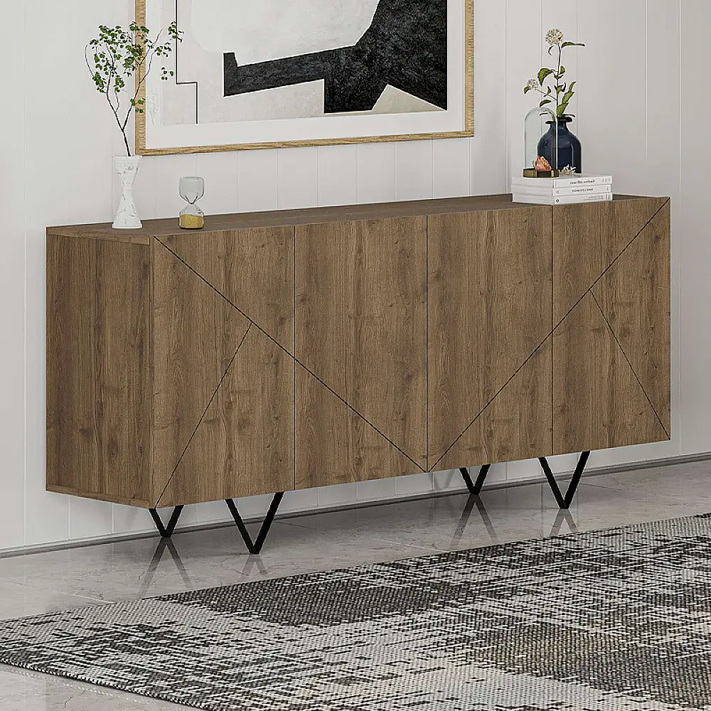 Μπουφές Jakomen Megapap χρώμα ανοιχτό καρυδί 180x41,7x80εκ. | GP037-0242,1