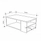 Τραπεζάκι σαλονιού Berg Megapap χρώμα γκρι ρετρό 110x60x40εκ. Τραπεζάκι σαλονιού Berg Megapap χρώμα γκρι ρετρό 110x60x40εκ.