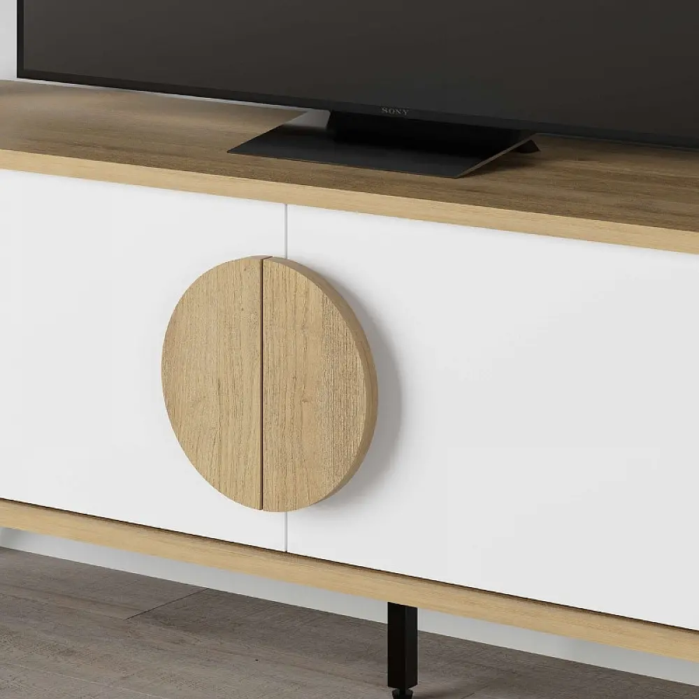 Έπιπλο τηλεόρασης Gora Megapap χρώμα sapphire oak - λευκό 140x35,6x51εκ. - GP037-0249,2 Έπιπλο τηλεόρασης Gora Megapap χρώμα sapphire oak - λευκό 140x35,6x51εκ. - GP037-0249,2