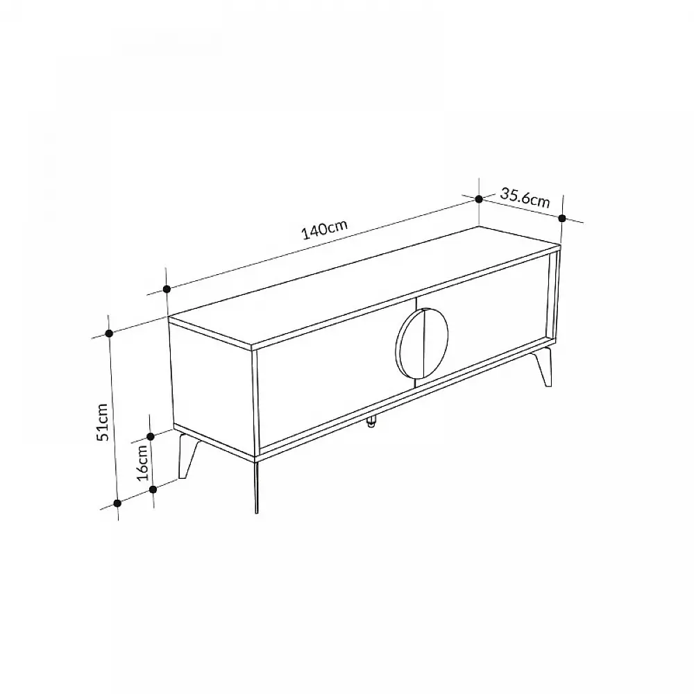 Έπιπλο τηλεόρασης Gora Megapap χρώμα sapphire oak - λευκό 140x35,6x51εκ. - GP037-0249,2 Έπιπλο τηλεόρασης Gora Megapap χρώμα sapphire oak - λευκό 140x35,6x51εκ. - GP037-0249,2