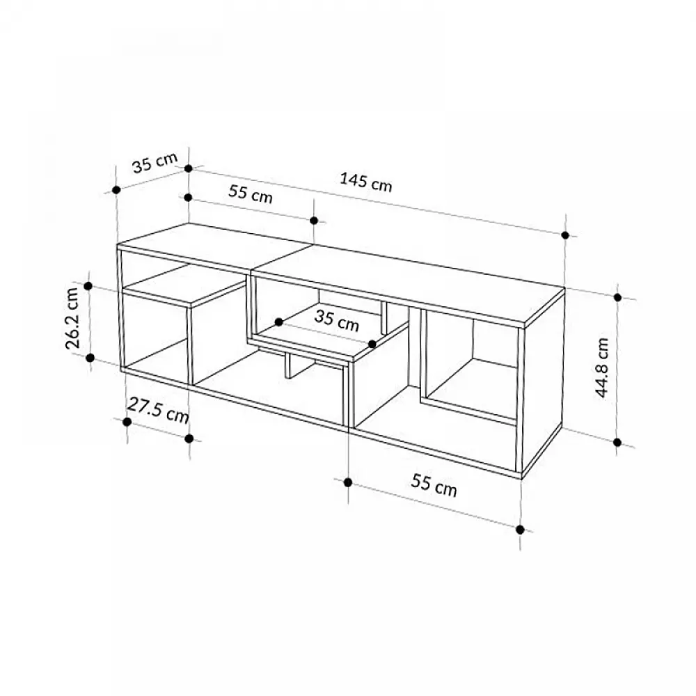 Έπιπλο τηλεόρασης Glis Megapap πολυμορφικό χρώμα sapphire oak - λευκό 145x35x44,8εκ. - GP037-0260,1 Έπιπλο τηλεόρασης Glis Megapap πολυμορφικό χρώμα sapphire oak - λευκό 145x35x44,8εκ. - GP037-0260,1