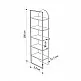 Βιβλιοθήκη Archy Megapap χρώμα sapphire oak 53x31,7x180εκ. - GP037-0261,1