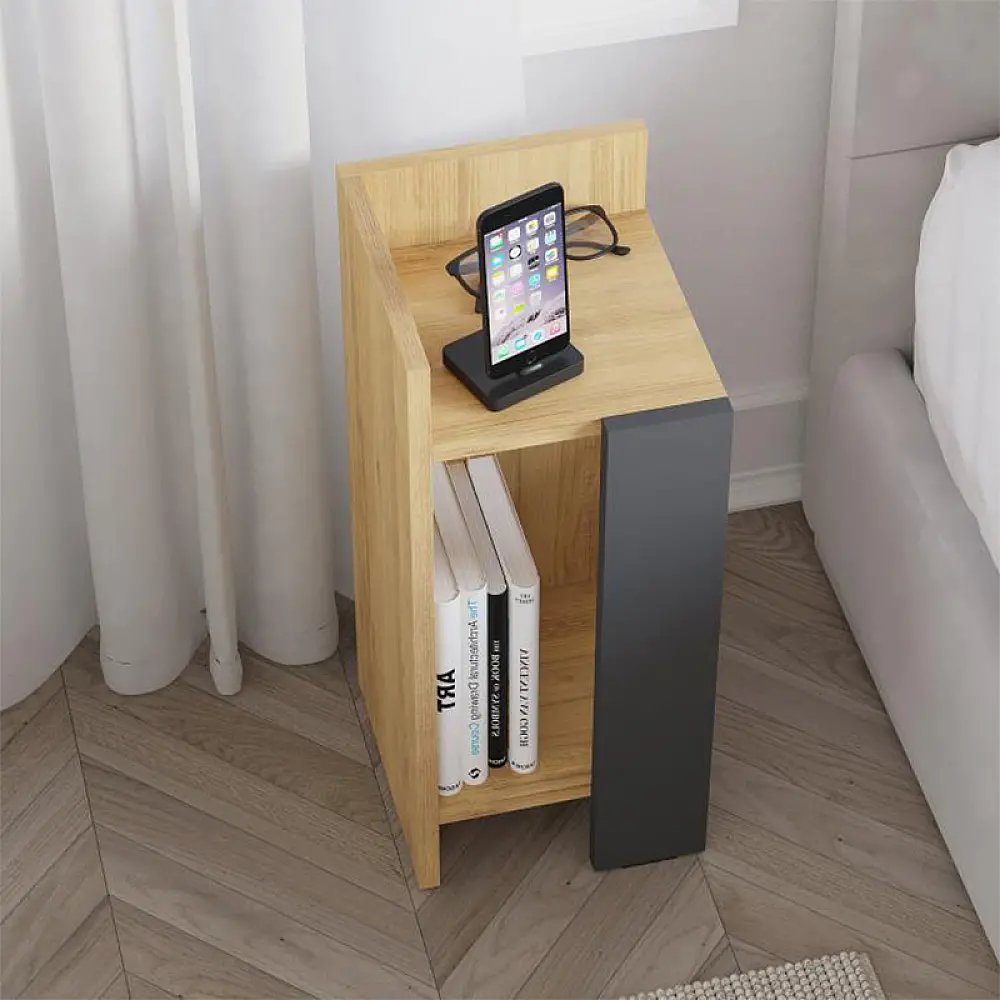 Κομοδίνο Elos Megapap αριστερό χρώμα sapphire oak - ανθρακί 25x27x60εκ. - GP037-0265,2