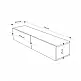 Έπιπλο τηλεόρασης επιτοίχιο Francy Megapap χρώμα sandstone 135x31,7x25εκ. - GP037-0266,1 Έπιπλο τηλεόρασης επιτοίχιο Francy Megapap χρώμα sandstone 135x31,7x25εκ. - GP037-0266,1