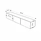 Έπιπλο τηλεόρασης επιτοίχιο Francy Megapap χρώμα sandstone 180x30x30εκ. - GP037-0267,1