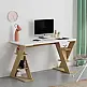 Γραφείο εργασίας Papillon Megapap χρώμα sapphire oak - λευκό 137x60x75εκ - GP037-0268,2