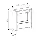 Τραπεζάκι βοηθητικό Simpi Megapap χρώμα black wood 55x20x60εκ. | GP037-0270,4