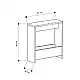 Τραπεζάκι βοηθητικό Simpi Megapap χρώμα black wood 55x20x60εκ. | GP037-0270,4