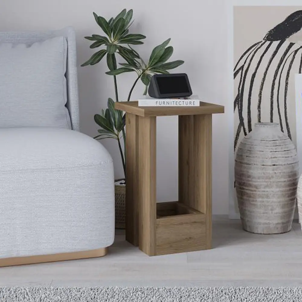 Τραπεζάκι βοηθητικό Tasos Megapap χρώμα sepet oak 30x30x50,3εκ. - GP037-0272,2