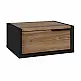Κομοδίνο επιτοίχιο Eco Megapap χρώμα black wood - καρυδί 40x33x18,5εκ. | GP037-0279,2