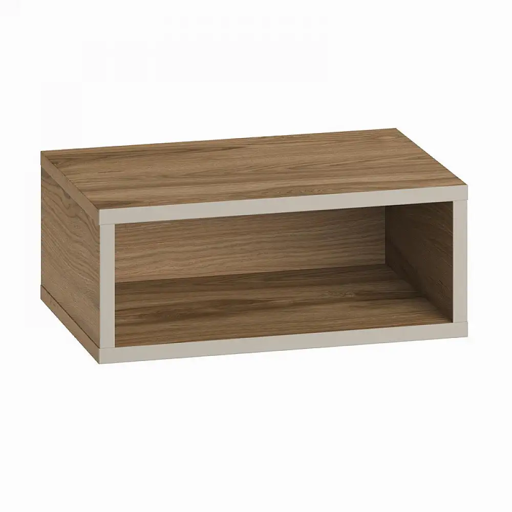 Κομοδίνο επιτοίχιο Brik Megapap με LED χρώμα καρυδί - sandstone 45x30x18εκ. | GP037-0280,1