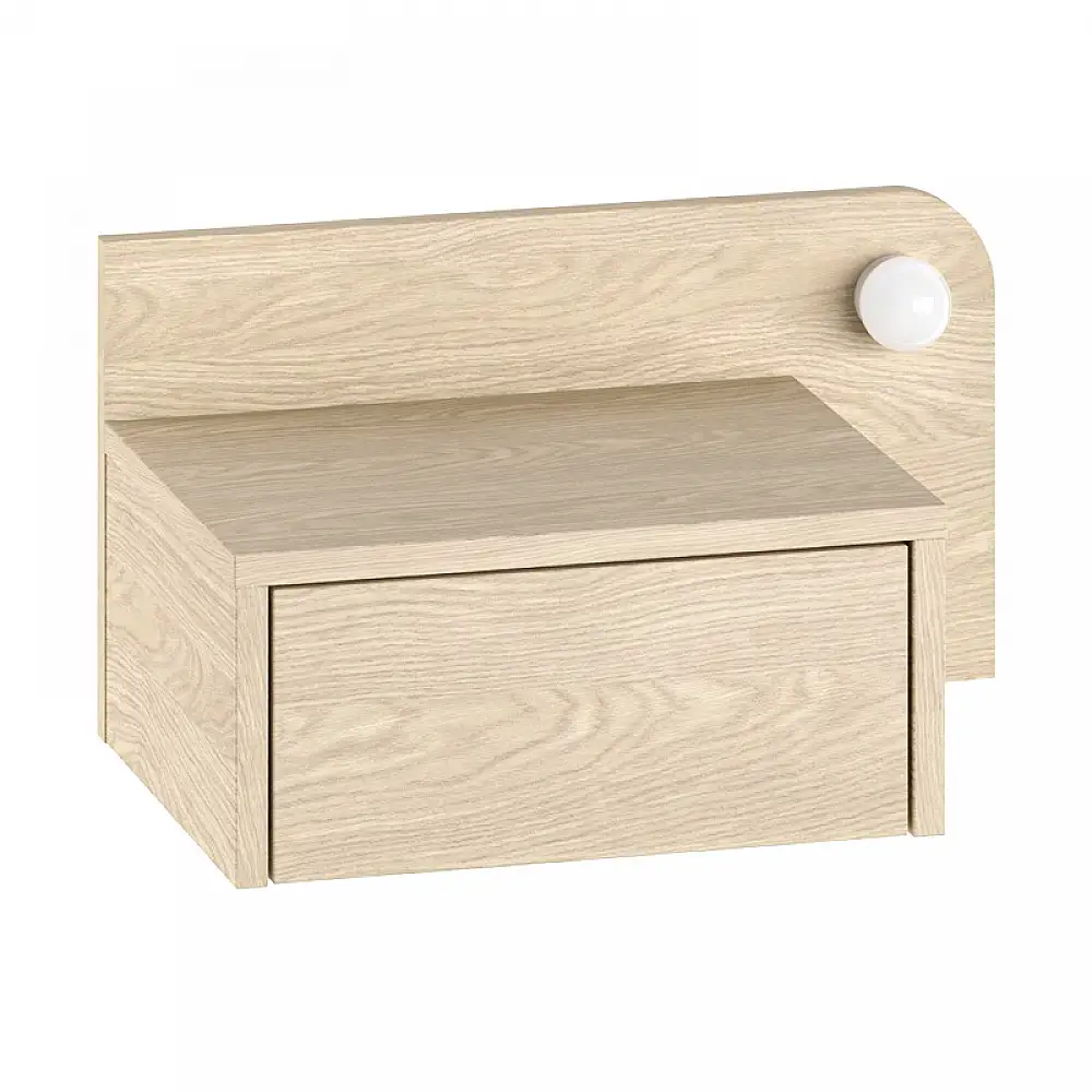 Κομοδίνο επιτοίχιο Dotta Megapap με LED χρώμα light oak 52x33,6x28εκ. | GP037-0281,2