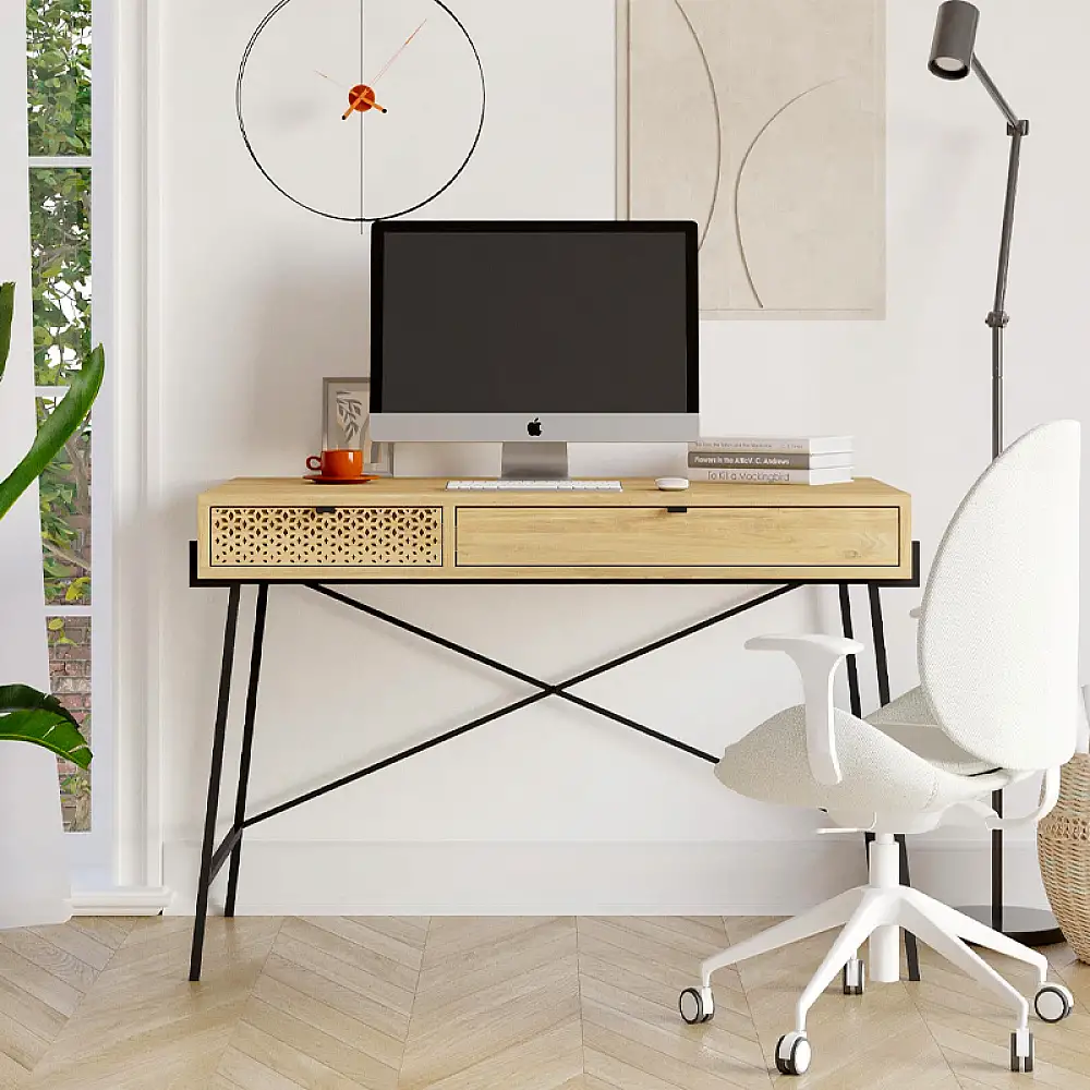 Γραφείο εργασίας Naive Megapap χρώμα sapphire oak 113,4x60x77,5εκ. | GP037-0287,1