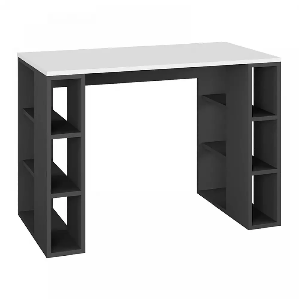 Γραφείο εργασίας Colmar Megapap χρώμα ανθρακί - λευκό 106x50x75εκ. | GP037-0289,1