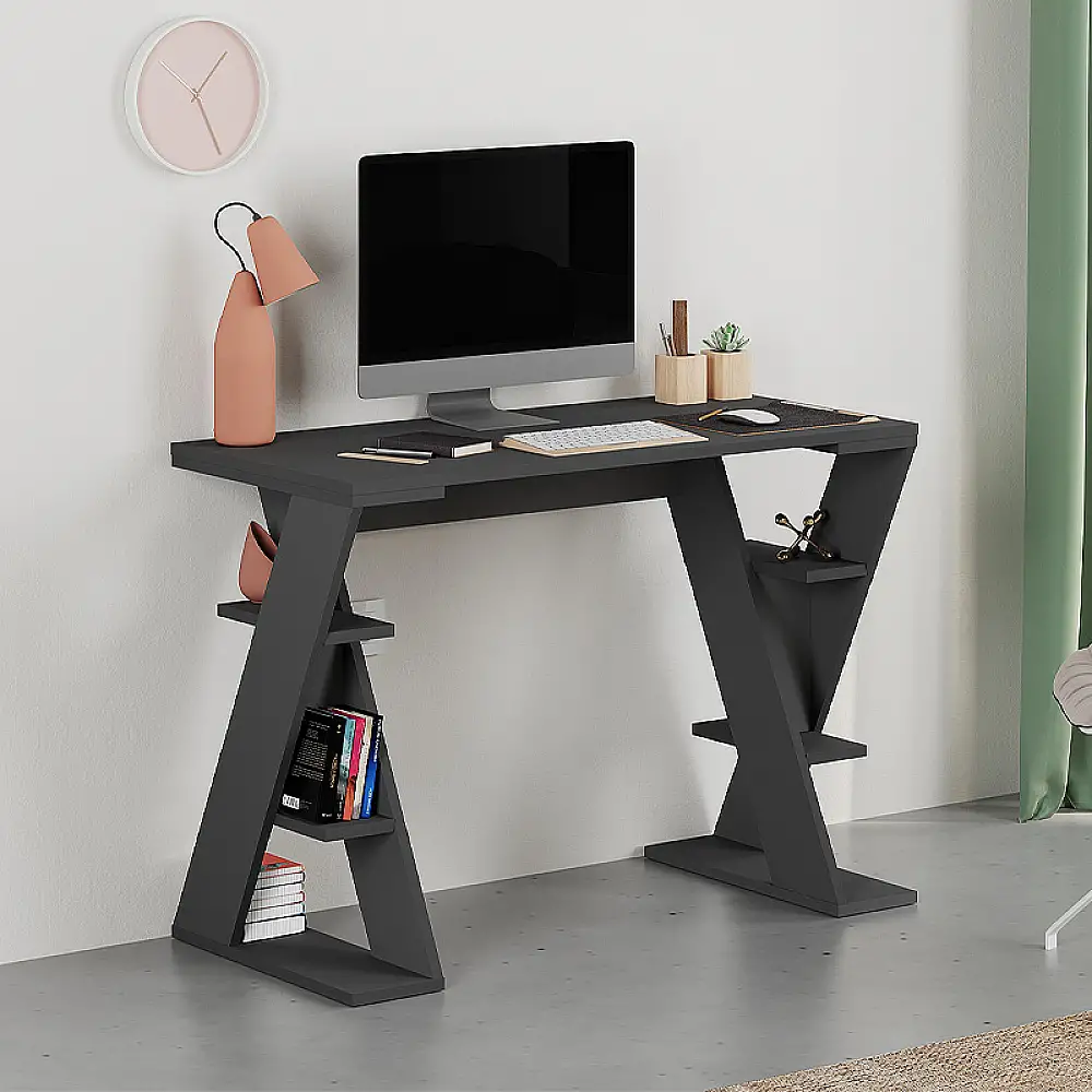 Γραφείο εργασίας Papillon Megapap χρώμα ανθρακί 106x50x75εκ | GP037-0290,1