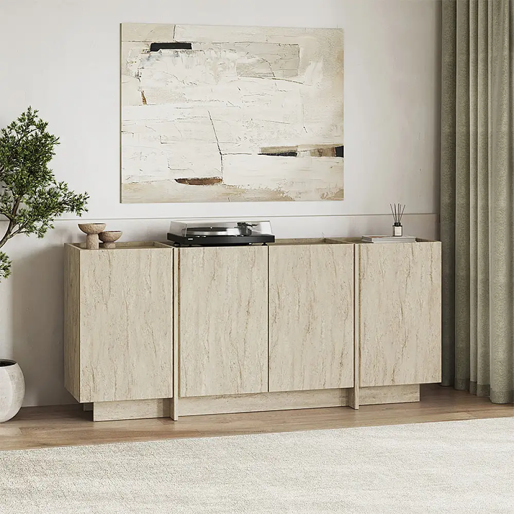 Μπουφές Dorma Megapap χρώμα travertine 180x45x80,2εκ. | GP037-0293,2