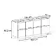 Μπουφές Dorma Megapap χρώμα travertine 180x45x80,2εκ. | GP037-0293,2