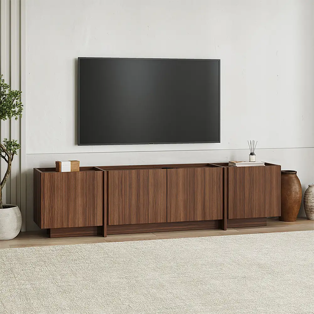 Έπιπλο τηλεόρασης Lowen Megapap χρώμα καρυδί milano 180x35x46,2εκ. | GP037-0294,1