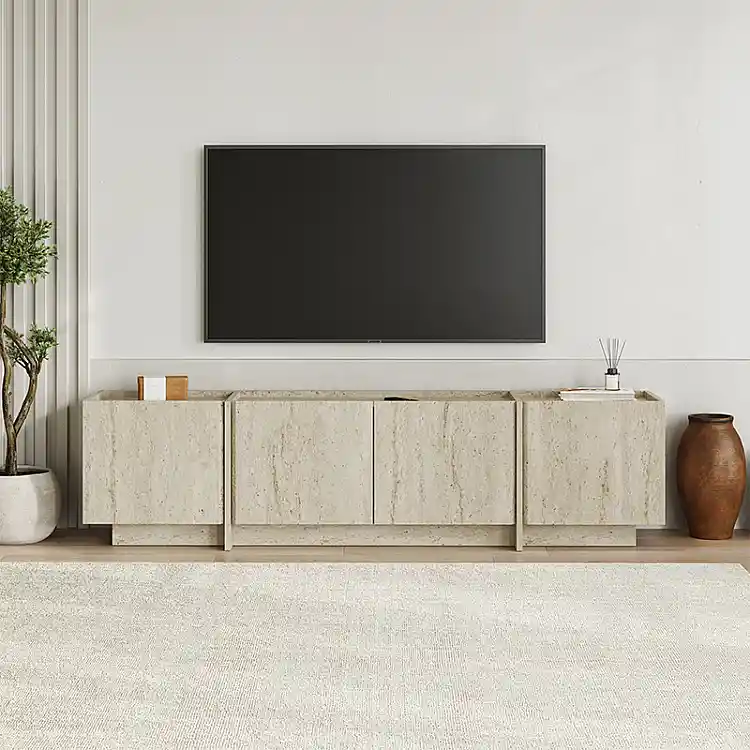 Έπιπλο τηλεόρασης Lowen Megapap χρώμα travertine 180x35x46,2εκ. | GP037-0294,2