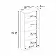 Ραφιέρα τοίχου Rafina Megapap χρώμα καρυδί Ud 40x15x90εκ. | GP037-0296,1