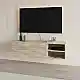Έπιπλο τηλεόρασης επιτοίχιο Conrad Megapap χρώμα travertine 140x35x38εκ. | GP037-0297,2
