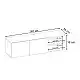 Έπιπλο τηλεόρασης επιτοίχιο Conrad Megapap χρώμα travertine 140x35x38εκ. | GP037-0297,2