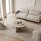 Τραπεζάκι σαλονιού Hillary Megapap χρώμα travertine Ø80x38εκ. | GP037-0302,1