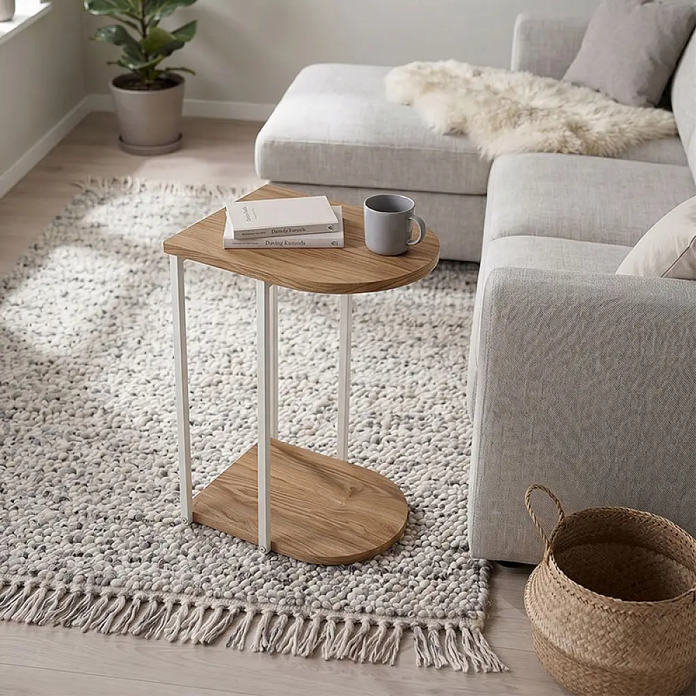 Τραπεζάκι βοηθητικό Roya Megapap χρώμα καρυδί Ud 41,5x32x56εκ. | GP037-0312,1