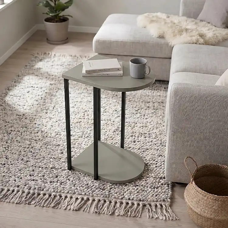 Τραπεζάκι βοηθητικό Roya Megapap χρώμα ash green 41,5x32x56εκ. | GP037-0312,3