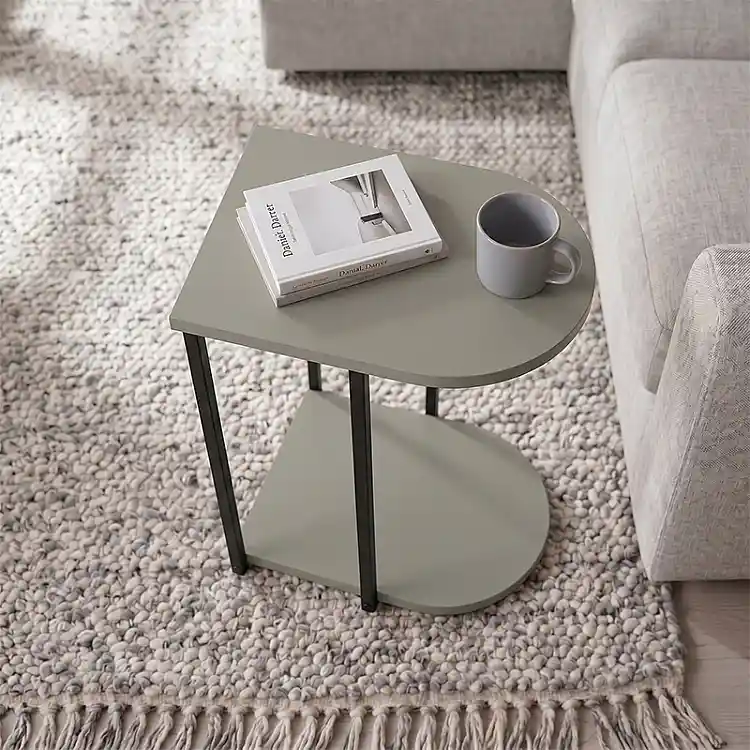 Τραπεζάκι βοηθητικό Roya Megapap χρώμα ash green 41,5x32x56εκ. | GP037-0312,3