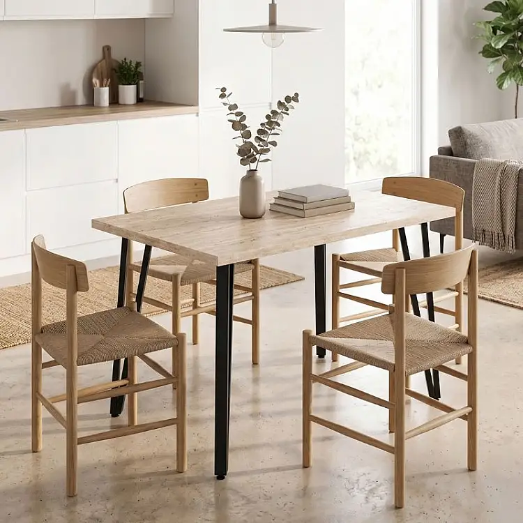 Τραπέζι Xana Megapap χρώμα travertine 120x70x77,5εκ. | GP037-0315,4