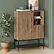 Μπουφές Amira Megapap χρώμα καρυδί Ud - black wood 90x40x125εκ. | GP037-0317,1