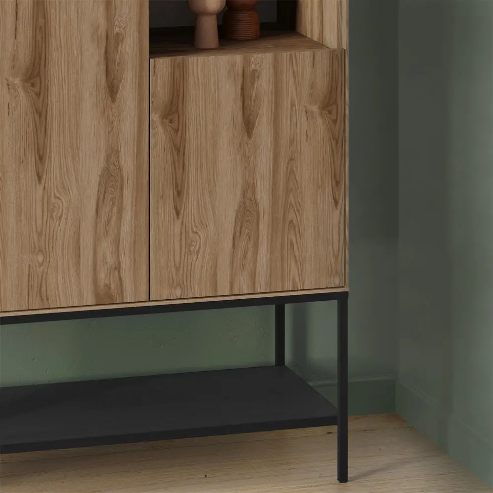 Μπουφές Amira Megapap χρώμα καρυδί Ud - black wood 90x40x125εκ. | GP037-0317,1