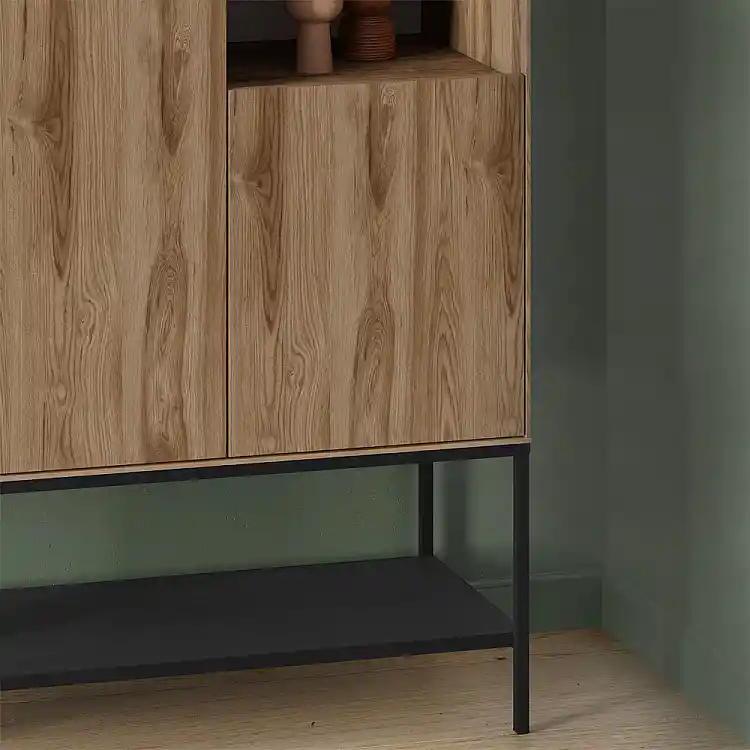 Μπουφές Amira Megapap χρώμα καρυδί Ud - black wood 90x40x125εκ. | GP037-0317,1