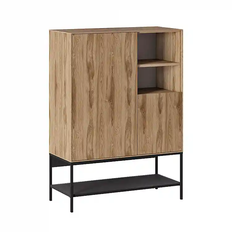 Μπουφές Amira Megapap χρώμα καρυδί Ud - black wood 90x40x125εκ. | GP037-0317,1