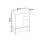 Μπουφές Amira Megapap χρώμα καρυδί Ud - black wood 90x40x125εκ. | GP037-0317,1