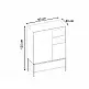 Μπουφές Amira Megapap χρώμα καρυδί Ud - black wood 90x40x125εκ. | GP037-0317,1