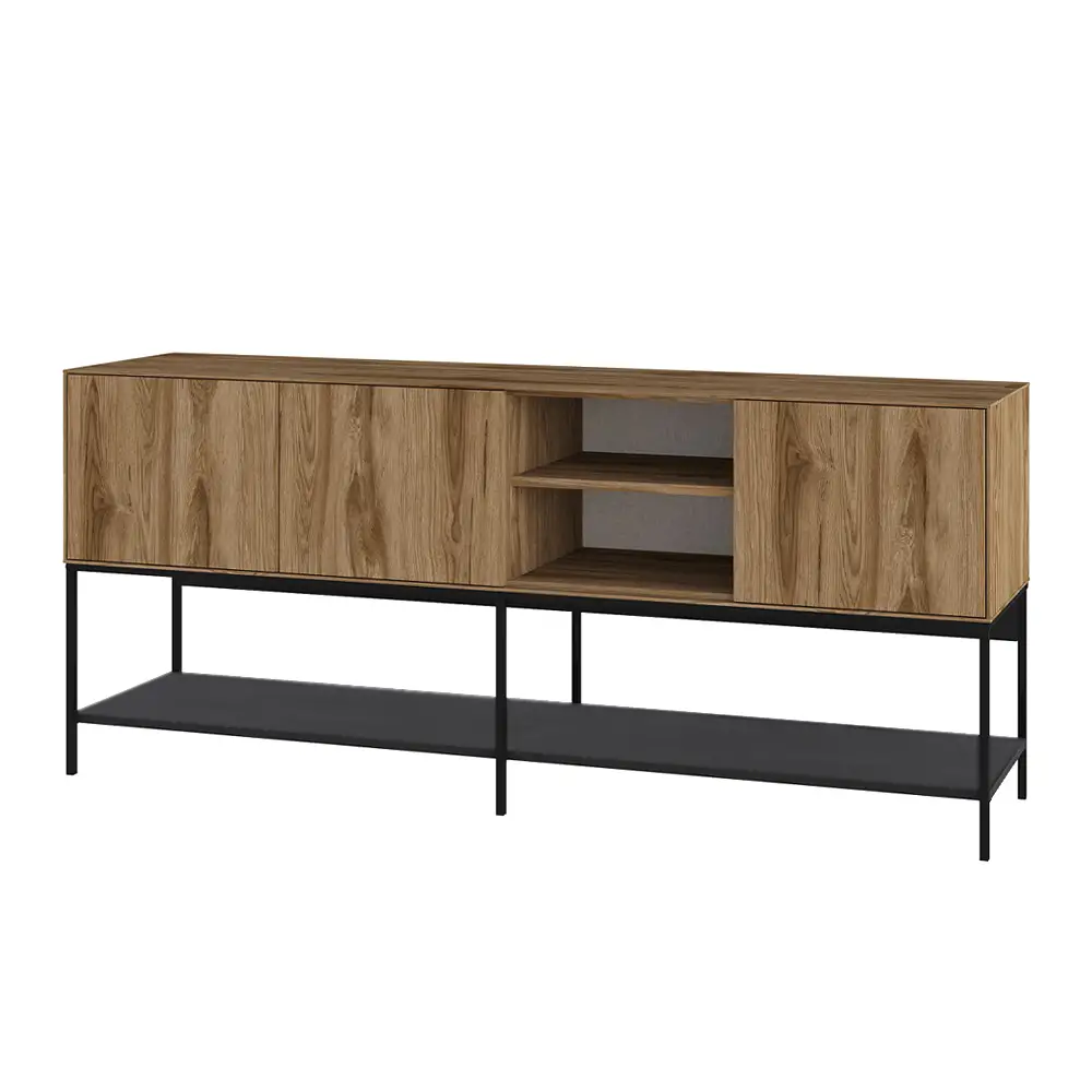 Μπουφές Amira Megapap χρώμα καρυδί Ud - black wood 180x40x80εκ. | GP037-0318,1