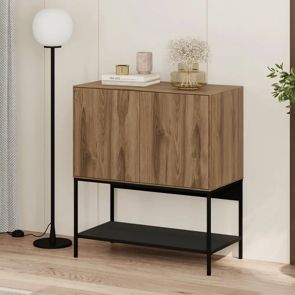Μπουφές Amira Megapap χρώμα καρυδί Ud - black wood 80x40x90εκ. | GP037-0319,1