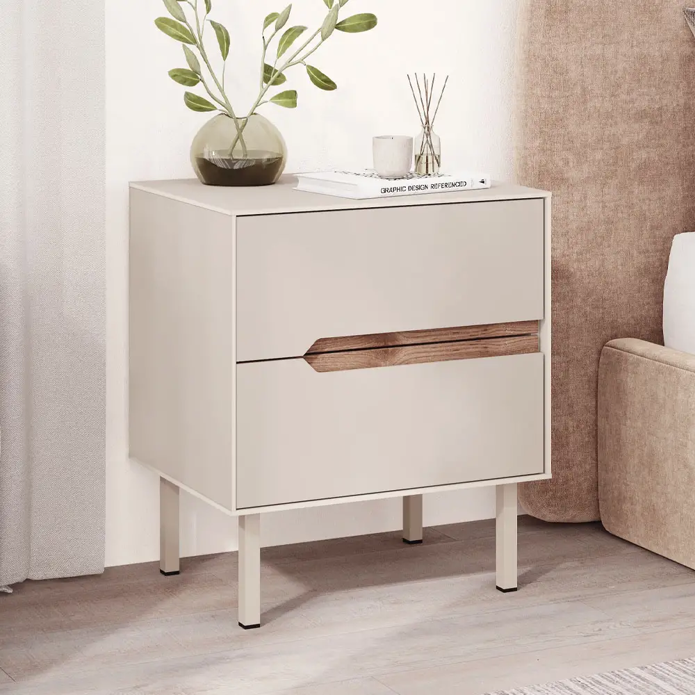Κομοδίνο Arch Megapap χρώμα sandstone 45x35x52,5εκ. | GP037-0323,1