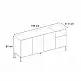 Μπουφές Cailin Megapap χρώμα sandstone - sepet oak 180x41,8x80εκ. | GP037-0327,2