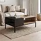 Τραπεζάκι σαλονιού Cailin Megapap χρώμα sepet oak - black wood 90x56x40,6εκ. | GP037-0328,1