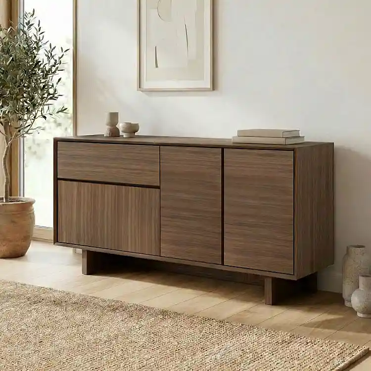 Μπουφές Capri Megapap χρώμα καρυδί milano 146x45x76,5εκ. | GP037-0331,1